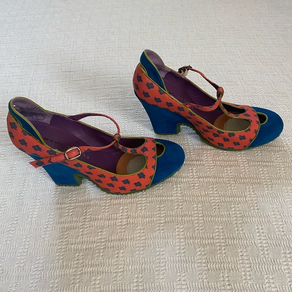 Marc Jacobs floral Mary Jane wedge heels. - Picture 5 of 8